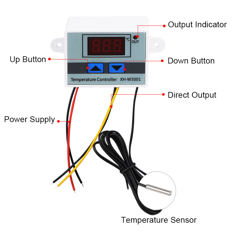 XH-W3001 DC 12V 120W Digital Temperature Controller Thermostat